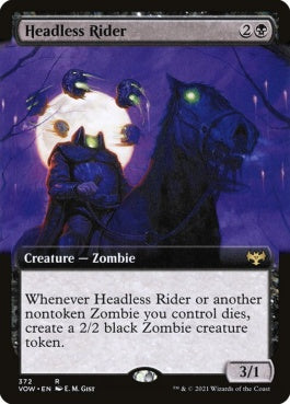 naokuroshop MTG [VOW][372][黒][R][EN][首無し騎手/Headless Rider]（foil） NM