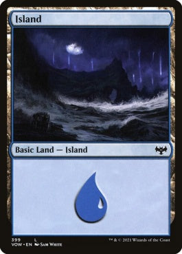 naokuroshop MTG [VOW][399][土地][C][EN][島/Island]（foil） NM