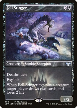 naokuroshop MTG [VOW][406][黒][U][EN][不吉なとげ刺し/Fell Stinger]（foil） NM