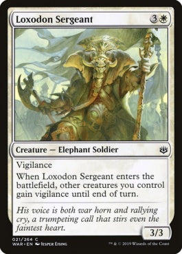 naokuroshop MTG [WAR][021][白][C][EN][ロクソドンの軍曹/Loxodon Sergeant] NM