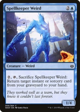 naokuroshop MTG [WAR][069][青][C][EN][呪文持ちの奇魔/Spellkeeper Weird] NM