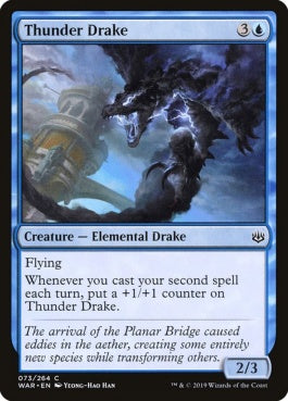 naokuroshop MTG [WAR][073][青][C][EN][雷のドレイク/Thunder Drake] NM