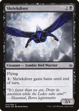 naokuroshop MTG [WAR][103][黒][C][EN][叫ぶ落下兵/Shriekdiver] NM