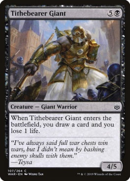 naokuroshop MTG [WAR][107][黒][C][EN][税収運びの巨人/Tithebearer Giant] NM