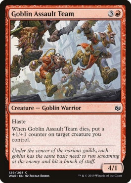 naokuroshop MTG [WAR][129][赤][C][EN][ゴブリンの突撃隊/Goblin Assault Team] NM