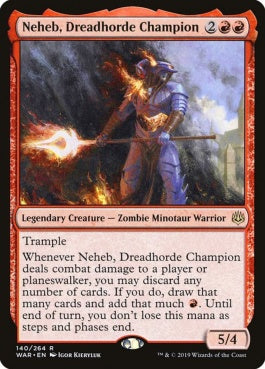 naokuroshop MTG [WAR][140][赤][R][EN][戦慄衆の勇者、ネヘブ/Neheb, Dreadhorde Champion] NM