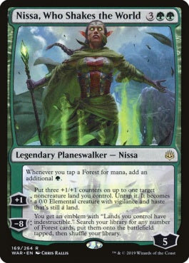 naokuroshop MTG [WAR][169][緑][R][EN][世界を揺るがす者、ニッサ/Nissa, Who Shakes the World] NM