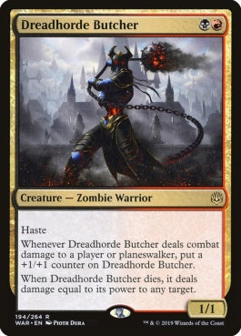 naokuroshop MTG [WAR][194][多][R][EN][戦慄衆の解体者/Dreadhorde Butcher] NM