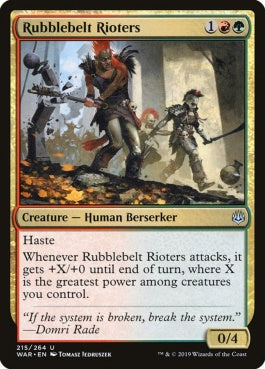 naokuroshop MTG [WAR][215][多][U][EN][瓦礫帯の暴動者/Rubblebelt Rioters] NM