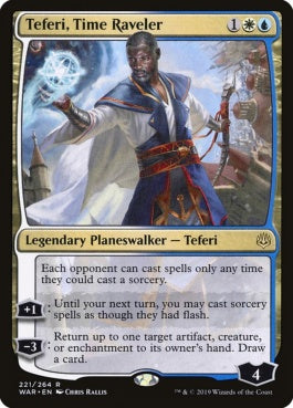 naokuroshop MTG [WAR][221][多][R][EN][時を解す者、テフェリー/Teferi, Time Raveler] NM