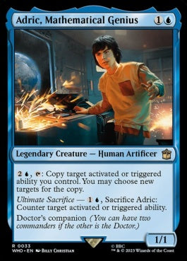 naokuroshop MTG [WHO][0033][青][R][EN][数学の天才、アドリック/Adric, Mathematical Genius]（foil） NM