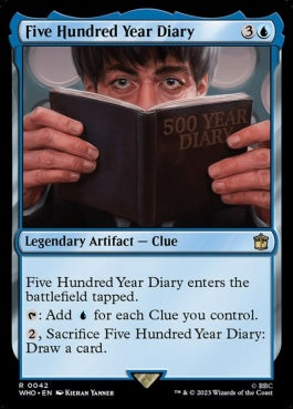 naokuroshop MTG [WHO][0042][青][R][EN][500年日記/Five Hundred Year Diary]（foil） NM