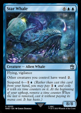 naokuroshop MTG [WHO][0055][青][U][EN][スターホエール/Star Whale]（foil） NM