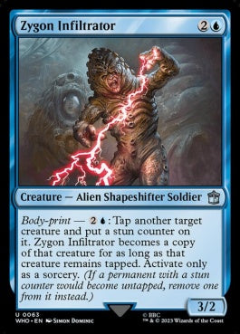 naokuroshop MTG [WHO][0063][青][U][EN][ザイゴンの侵入者/Zygon Infiltrator]（foil） NM