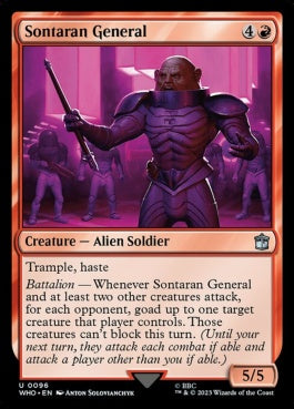 naokuroshop MTG [WHO][0096][赤][U][EN][ソンターランの将軍/Sontaran General]（foil） NM