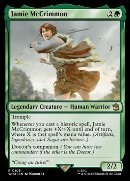 naokuroshop MTG [WHO][0105][緑][R][EN][ジェイミー・マククリンモン/Jamie McCrimmon]（foil） NM