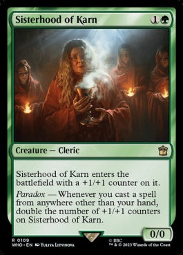 naokuroshop MTG [WHO][0109][緑][R][EN][カーンのシスターフッド/Sisterhood of Karn]（foil） NM