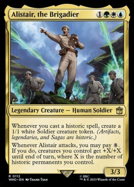 naokuroshop MTG [WHO][0112][多][R][EN][アリステア准将/Alistair, the Brigadier]（foil） NM