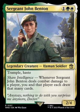 naokuroshop MTG [WHO][0157][多][R][EN][ジョン・ベントン伍長/Sergeant John Benton]（foil） NM