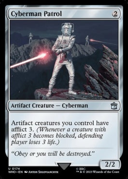 naokuroshop MTG [WHO][0174][茶][U][EN][サイバーマンの巡回兵/Cyberman Patrol]（foil） NM