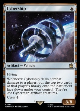 naokuroshop MTG [WHO][0177][茶][R][EN][サイバーシップ/Cybership]（foil） NM