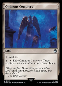 naokuroshop MTG [WHO][0189][土地][U][EN][不吉な墓地/Ominous Cemetery]（foil） NM