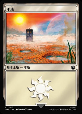 naokuroshop MTG [WHO][0197][土地][C][JP][平地/Plains]（foil） NM