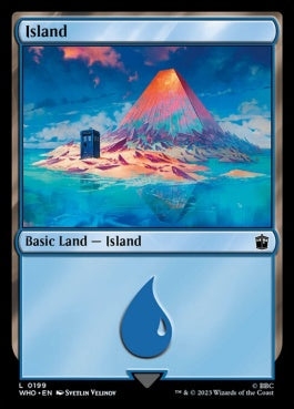 naokuroshop MTG [WHO][0199][土地][C][EN][島/Island]（foil） NM