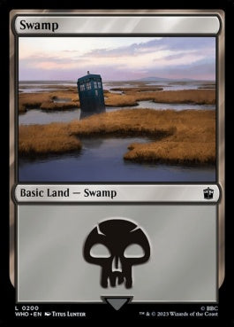 naokuroshop MTG [WHO][0200][土地][C][EN][沼/Swamp]（foil） NM