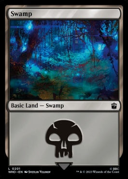 naokuroshop MTG [WHO][0201][土地][C][EN][沼/Swamp]（foil） NM