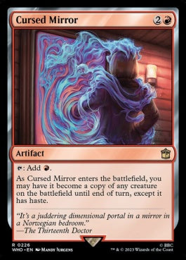 naokuroshop MTG [WHO][0226][赤][R][EN][呪われた鏡/Cursed Mirror]（foil） NM