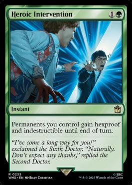 naokuroshop MTG [WHO][0233][緑][R][EN][英雄的介入/Heroic Intervention]（foil） NM