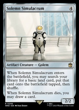 naokuroshop MTG [WHO][0246][茶][R][EN][真面目な身代わり/Solemn Simulacrum]（foil） NM