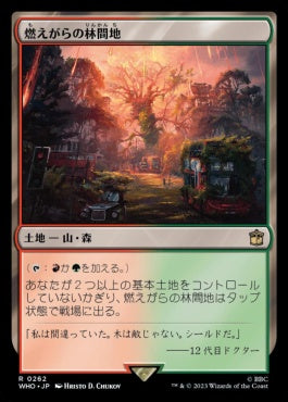 naokuroshop MTG [WHO][0262][土地][R][JP][燃えがらの林間地/Cinder Glade]（foil） NM