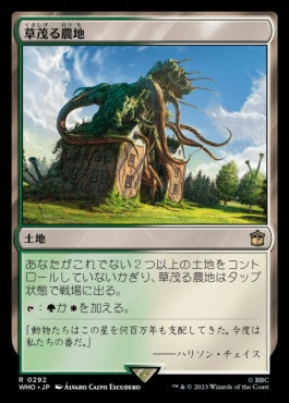 naokuroshop MTG [WHO][0292][土地][R][JP][草茂る農地/Overgrown Farmland]（foil） NM