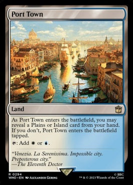 naokuroshop MTG [WHO][0294][土地][R][EN][港町/Port Town]（foil） NM