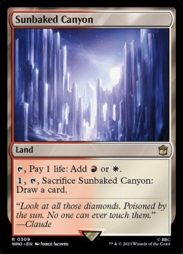 naokuroshop MTG [WHO][0309][土地][R][EN][灼陽大峡谷/Sunbaked Canyon]（foil） NM