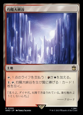 naokuroshop MTG [WHO][0309][土地][R][JP][灼陽大峡谷/Sunbaked Canyon]（foil） NM