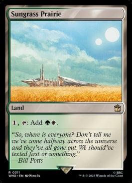 naokuroshop MTG [WHO][0311][土地][R][EN][サングラスの大草原/Sungrass Prairie]（foil） NM