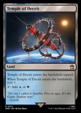 naokuroshop MTG [WHO][0314][土地][R][EN][欺瞞の神殿/Temple of Deceit]（foil） NM