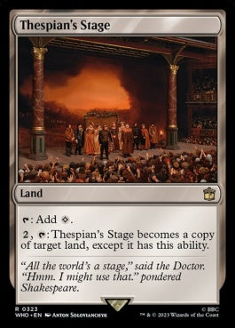 naokuroshop MTG [WHO][0323][土地][R][EN][演劇の舞台/Thespian's Stage]（foil） NM