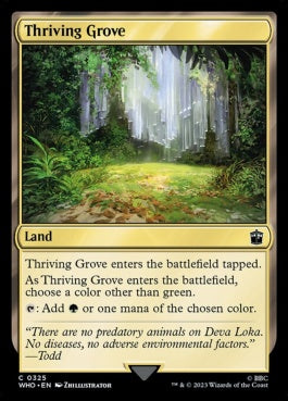 naokuroshop MTG [WHO][0325][土地][C][EN][興隆する木立/Thriving Grove]（foil） NM