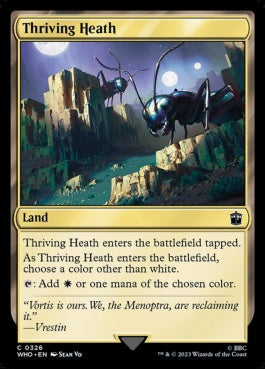 naokuroshop MTG [WHO][0326][土地][C][EN][興隆する荒野/Thriving Heath]（foil） NM