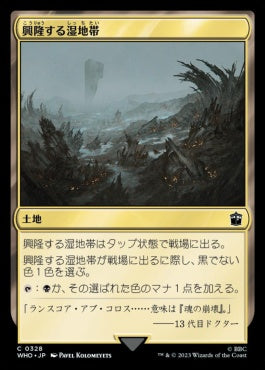 naokuroshop MTG [WHO][0328][土地][C][JP][興隆する湿地帯/Thriving Moor]（foil） NM