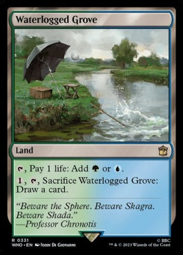 naokuroshop MTG [WHO][0331][土地][R][EN][冠水樹林帯/Waterlogged Grove] NM