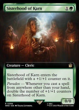 naokuroshop MTG [WHO][0399][緑][R][EN][カーンのシスターフッド/Sisterhood of Karn]（foil） NM