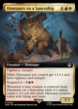 naokuroshop MTG [WHO][0408][多][R][EN][宇宙船内の恐竜/Dinosaurs on a Spaceship]（foil） NM