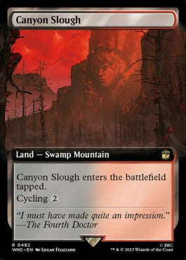 naokuroshop MTG [WHO][0482][土地][R][EN][泥濘の峡谷/Canyon Slough]（foil） NM