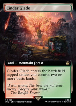 naokuroshop MTG [WHO][0485][土地][R][EN][燃えがらの林間地/Cinder Glade]（foil） NM