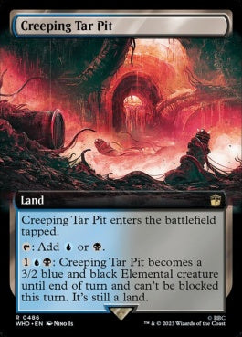 naokuroshop MTG [WHO][0486][土地][R][EN][忍び寄るタール坑/Creeping Tar Pit] NM